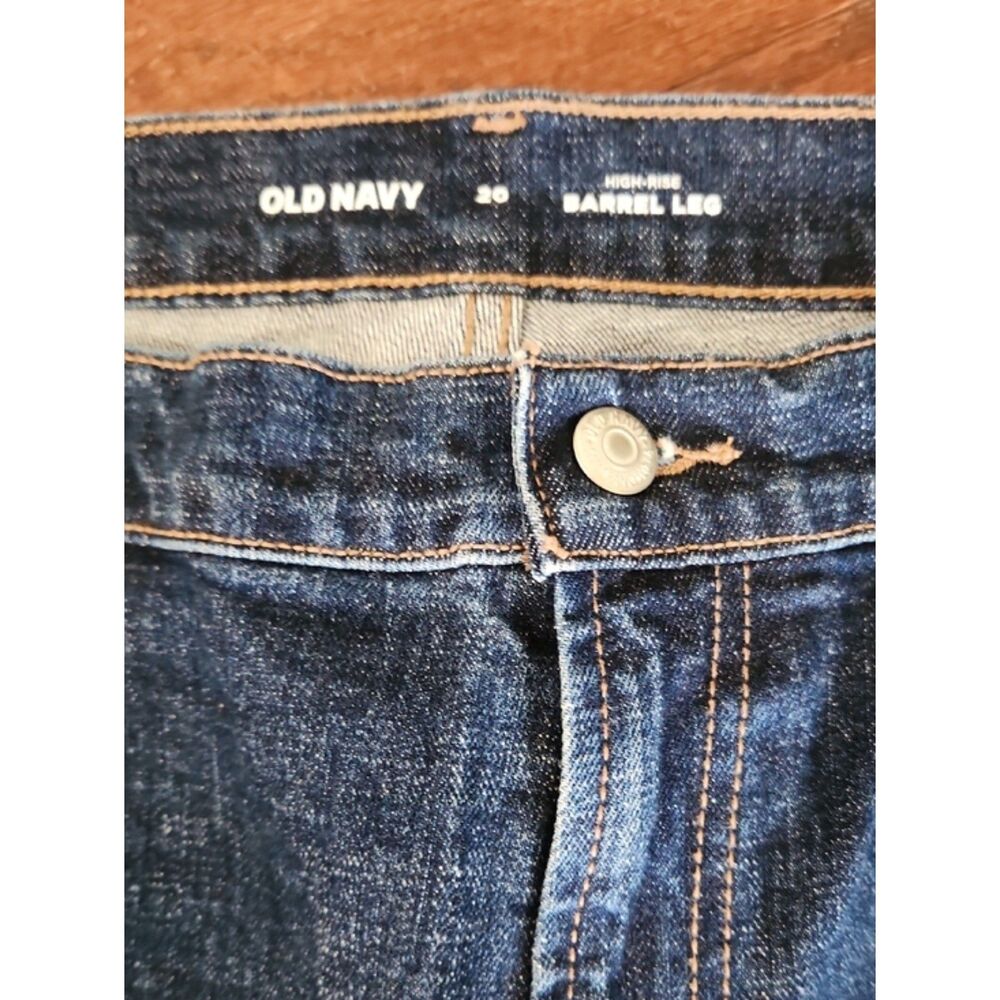 Old Navy Women's High-Waisted Barrel Ankle Jeans, Dark Wash, Size 20 Regular - Picture 7 of 11